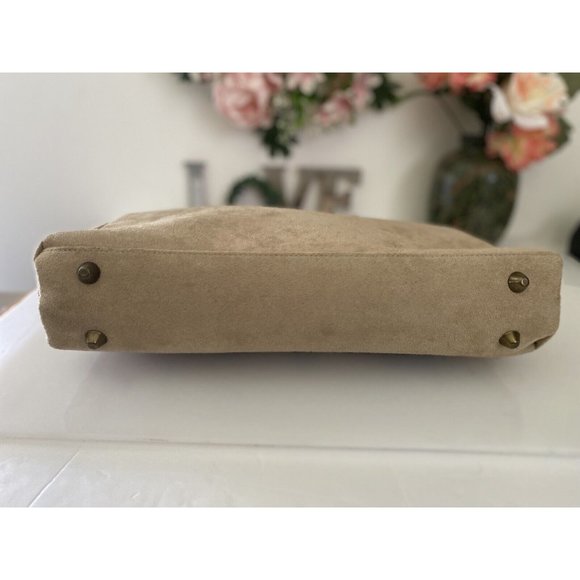 Dalmatian Shih Tzu Dog Beaded Tapestry Faux Velour Handbag Bag Wood Stud Handles - Picture 16 of 16